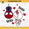 Hello Kitty Kissing Spiderman SVG, Hello Kitty Xoxo Valentine's Day SVG