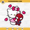 Hello Kitty With Spiderman SVG, Hello Kitty Valentine Day SVG