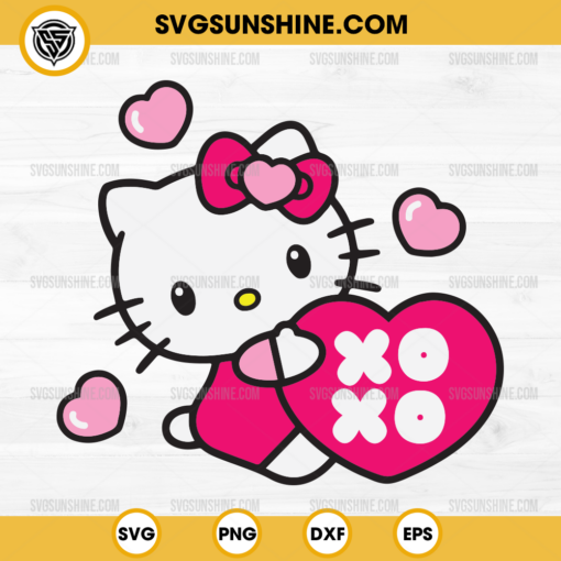 Hello Kitty XOXO Valentine SVG