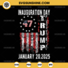 Inauguration Day 47th Trump USA Flag SVG