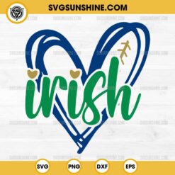 Irish Heart Football SVG, Notre Dame Fighting Irish SVG