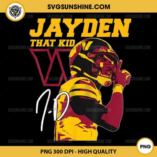 Jayden Daniels That Kid PNG, Washington Commanders PNG