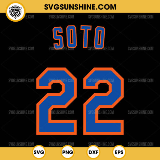 Juan Soto 22 New York Mets SVG, Baseball SVG