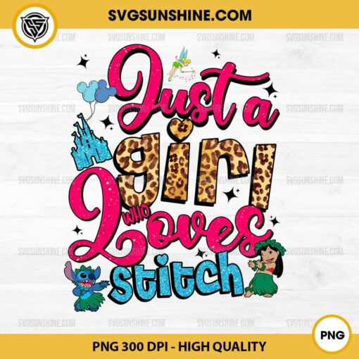 Just A Girl Who Loves Stitch PNG, Stitch Valentine PNG