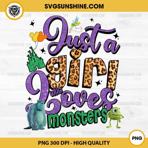 Just a Girl Who Loves Monsters PNG, Disney Monsters Inc Valentine PNG