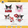 Kuromi SVG Bundle, Love Kuromi Heart SVG, Kuromi And My Melody SVG, Kuromi Valentine SVG