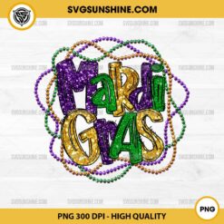 Mardi Gras Beads PNG Sublimation, Mardi Gras PNG