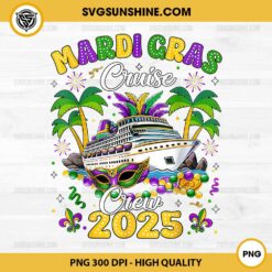 Mardi Gras Cruise Crew 2025 PNG, Mardi Gras PNG