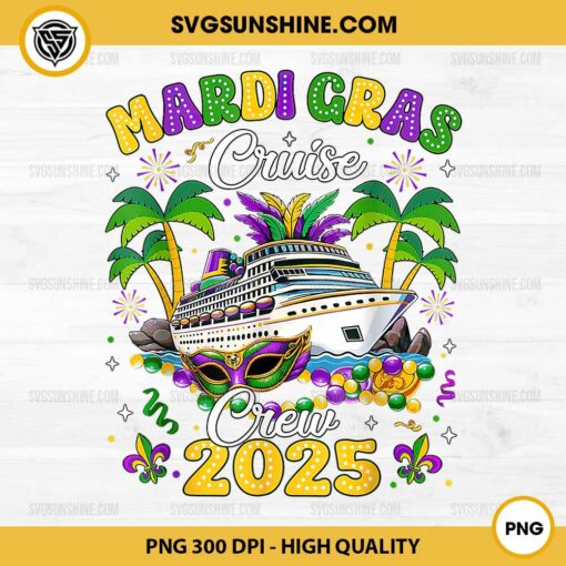 Mardi Gras Cruise Crew 2025 PNG, Mardi Gras PNG