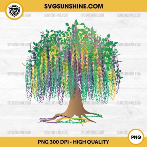 Mardi Gras Tree of Beads PNG, Beads Tree Mardi Gras PNG