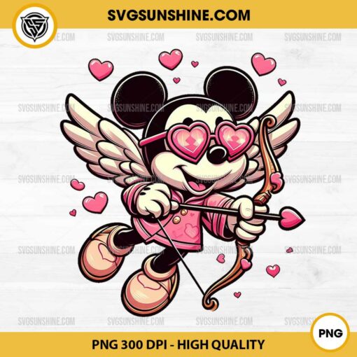 Mickey Cupid Valentine PNG, Disney Mickey Mouse Valentine PNG