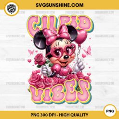 Minnie Mouse Cupid Vibes Valentine PNG, Minnie Mouse Valentine PNG