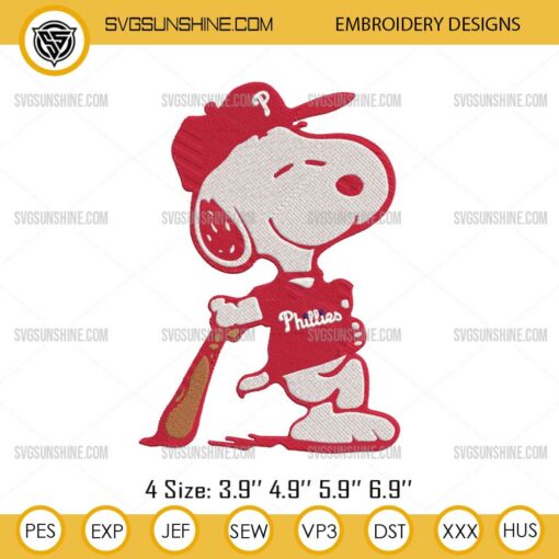 Snoopy Philadelphia Phillies Embroidery Designs