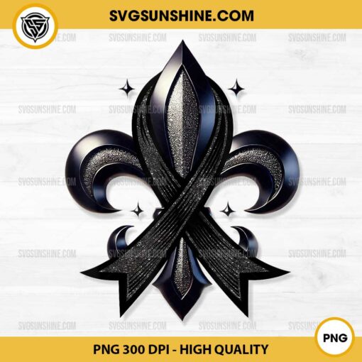 NOLA Strong Black Ribbon Support Louisiana PNG, NOLA Strong 2025 PNG