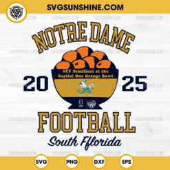 Notre Dame Fighting Irish CFP Orange Bowl 2025 SVG, Capital One Orange Bowl Champions 2025 SVG, Notre Dame Fighting Irish SVG