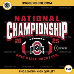 National Championship 2025 Ohio State Buckeyes Football PNG, Ohio State Buckeyes CFP 2025 PNG