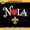 New Orleans Saints SVG, Nola Strong SVG, Nola With Heart New Orleans SVG