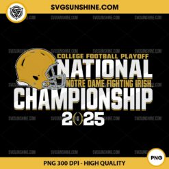 Notre Dame Fighting Irish CFP National Championship 2025 PNG