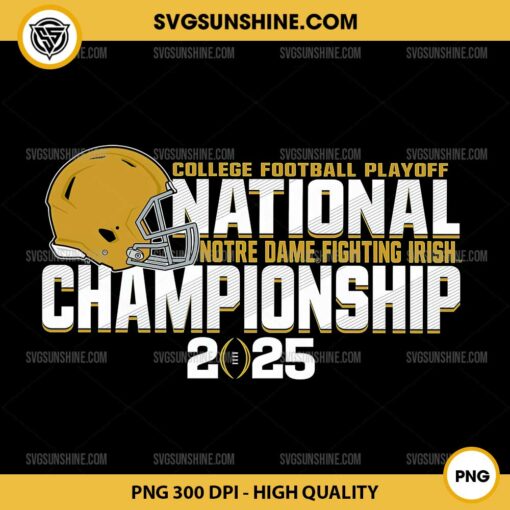 Notre Dame Fighting Irish CFP National Championship 2025 PNG