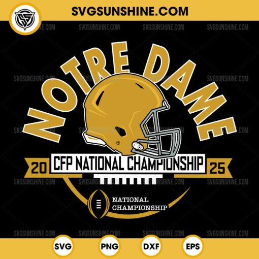 Notre Dame Fighting Irish CFP National Championship 2025 SVG