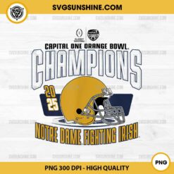 Notre Dame Fighting Irish Capital One Orange Bowl Champions 2025 PNG