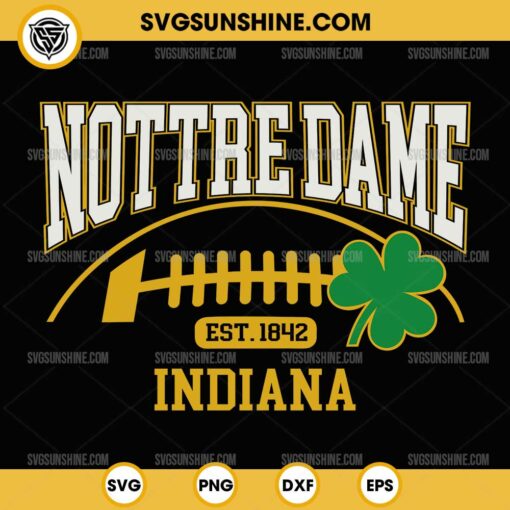 Notre Dame Indiana EST 1842 SVG, Notre Dame Fighting Irish football SVG