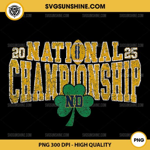 Notre Dame National Championship 2025 PNG, Notre Dame Fighting Irish PNG