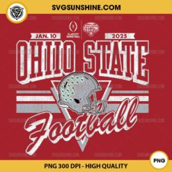 Ohio State Buckeyes Champs 2025 Football PNG, Ohio State Buckeyes Goodyear Cotton Bowl Champions 2025 PNG