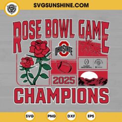 Ohio State Buckeyes College Football Playoff 2025 Rose Bowl Champions SVG, Ohio State Rose Bowl Game 2025 SVG