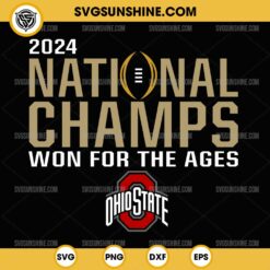 Ohio State Buckeyes 2024 Football National Champions SVG, Ohio State Wins College Football Playoff Championship SVG