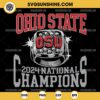 Ohio State Football 2024 National Champions SVG, Ohio State Buckeyes College Football Playoff 2024 National Champions SVG PNG