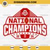 Ohio State Football National Champions 2024 SVG, Ohio State wins College Football Playoff championship SVG PNG