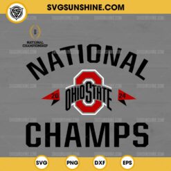 Ohio State Football 2024 National Champs SVG, Ohio State Buckeyes SVG, Football National Champions 2024 SVG