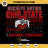 Ohio State Buckeye Nation SVG, Ohio State Buckeyes 2024 Football National Champions SVG