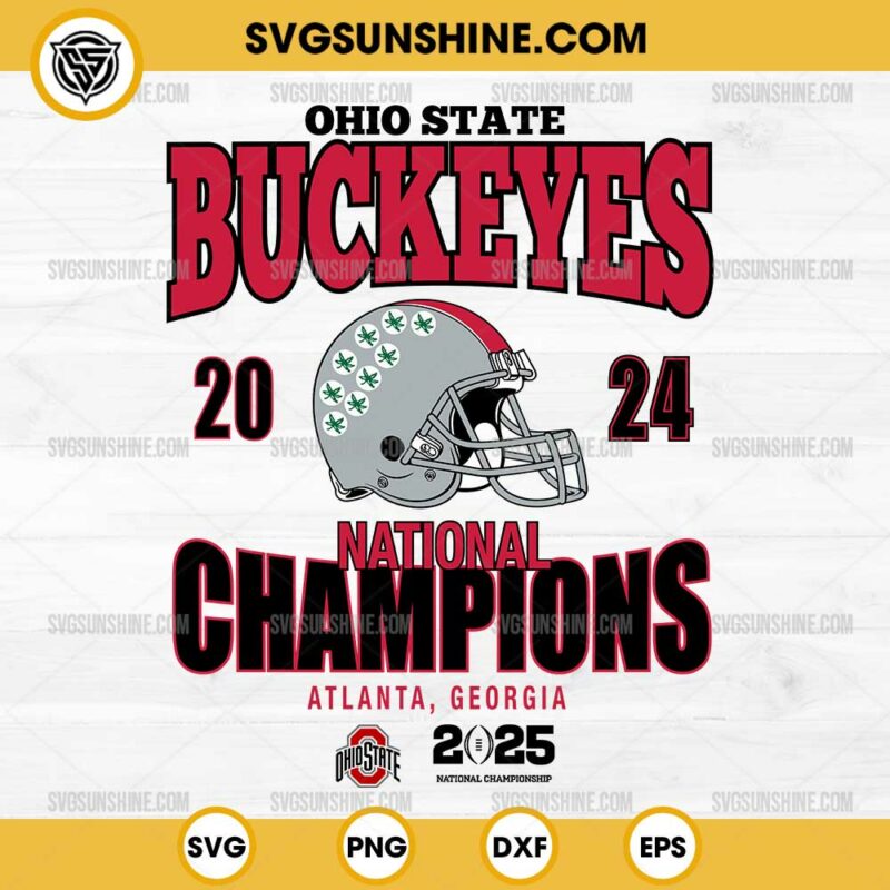 Ohio State Buckeyes 2024 Football National Champions SVG, Ohio State ...