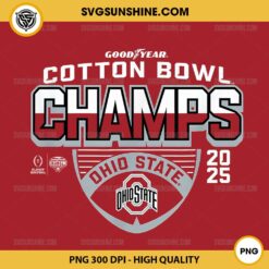 Ohio State Buckeyes College Football Playoff 2025 Cotton Bowl Champions PNG