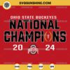 Ohio State Buckeyes Football SVG, National Champions 2024 SVG