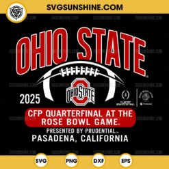 Ohio State Buckeyes Rose Bowl 2025 CFP Quarterfinal SVG, Ohio State Buckeyes SVG