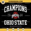 Ohio State College Football Playoff National Champions 2024 SVG, Ohio State Buckeyes SVG