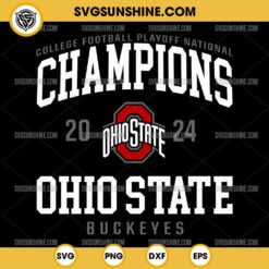 Ohio State College Football Playoff National Champions 2024 SVG, Ohio State Buckeyes SVG