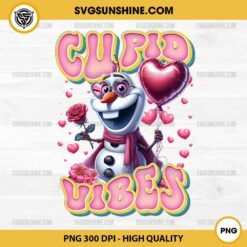 Olaf Cupid Vibes Valentine PNG, Olaf Frozen Valentine PNG