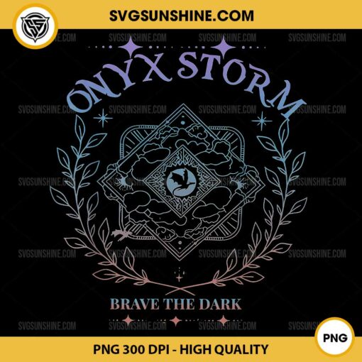 Onyx Storm Brave The Dark Fourth Wing Basgiath War College PNG File