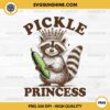 Pickle Princess Racoon PNG, Funny Racoon And Cucumber PNG