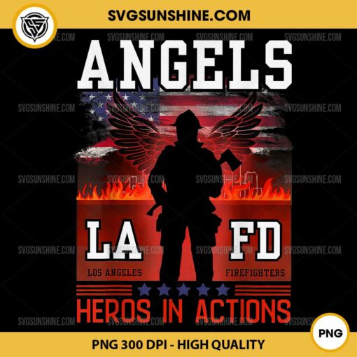 Proud LA Firefighters LAFD PNG, Los Angeles Firefighters Hero USA PNG