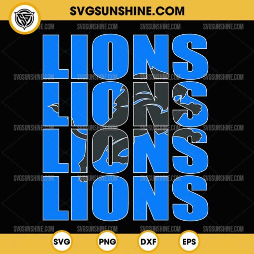 Retro Lions Lovers SVG, Detroit Lions SVG, Football SVG