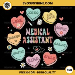 Retro Valentine Medical Assistant PNG, Valentine's Day PNG, Medical PNG, Nurse PNG