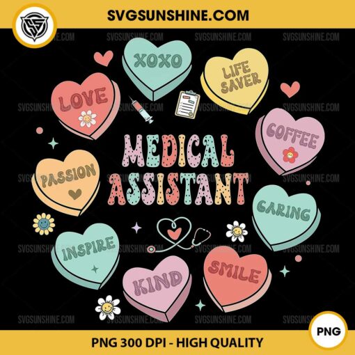 Retro Valentine Medical Assistant PNG, Valentine's Day PNG, Medical PNG, Nurse PNG