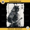 Samurai Cat PNG, Vintage Japanese Black Cat PNG