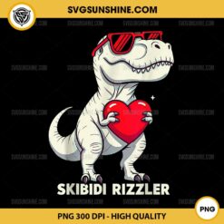 Skibidi Rizzler T-rex Valentine PNG, Valentine Meme Funny PNG