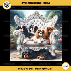 Sleeping Cavalier King Charles Spaniels PNG, Cavalier King Charles Spaniels Dog PNG